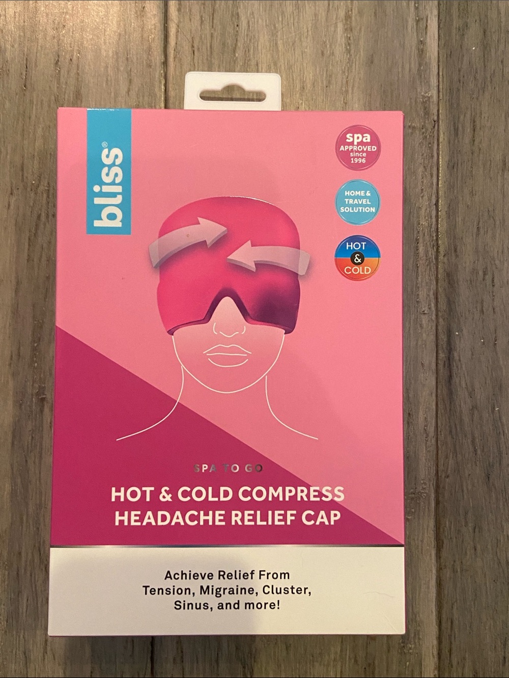 NIB* Bliss Hot & Cold Compress Headache Relief Cap (Spa to go)